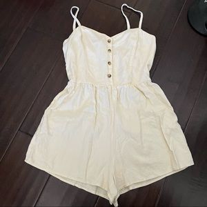 Pale Yellow Ivory Romper Dress